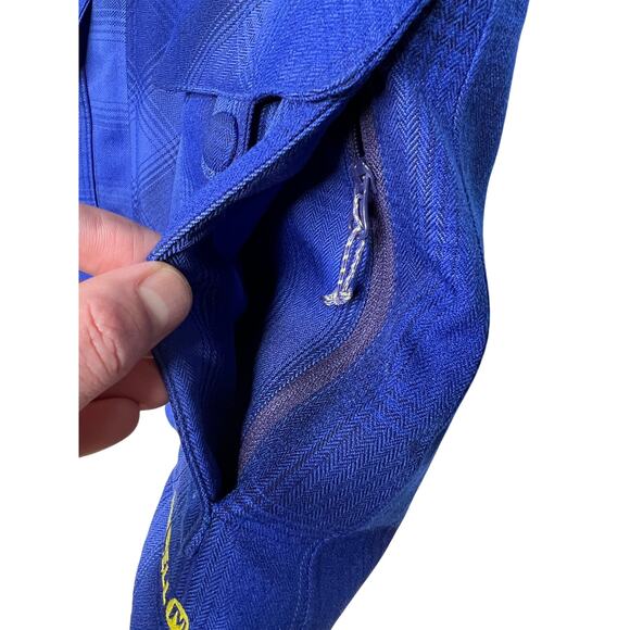 Merrell M Opti-Shell Ski Jacket $250 Waterproof Snowboard Puffer Plaid Blue - Picture 5 of 12